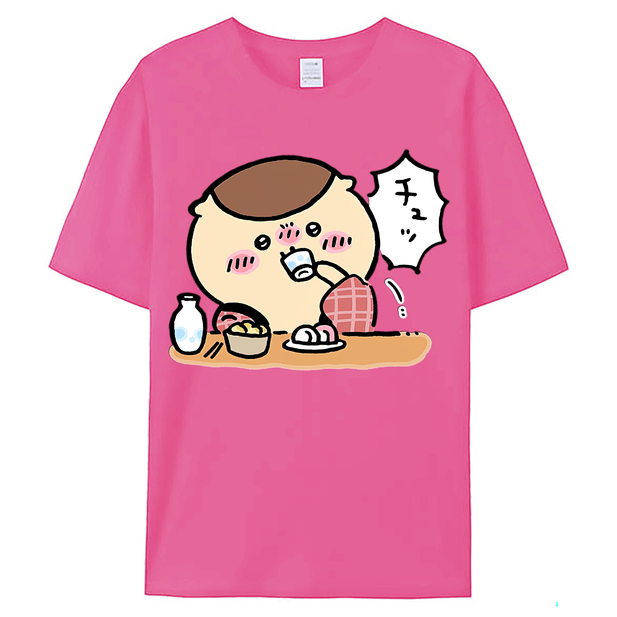 （画像用） ちいかわ くりまんじゅう Chii-kawa kuri manjū レディースカジュアルプリントTシャツ（綿100％）